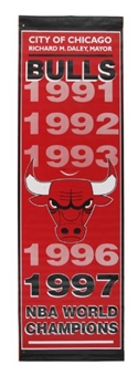 1997 Chicago Bulls 5-Time Championship Street Banner